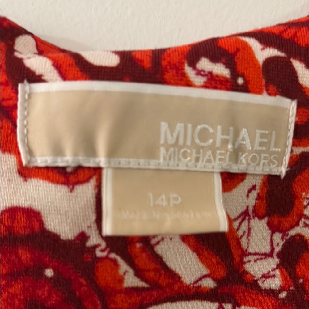 Michael Kors Red and White Paisley Mini Dress - Picture 3 of 5